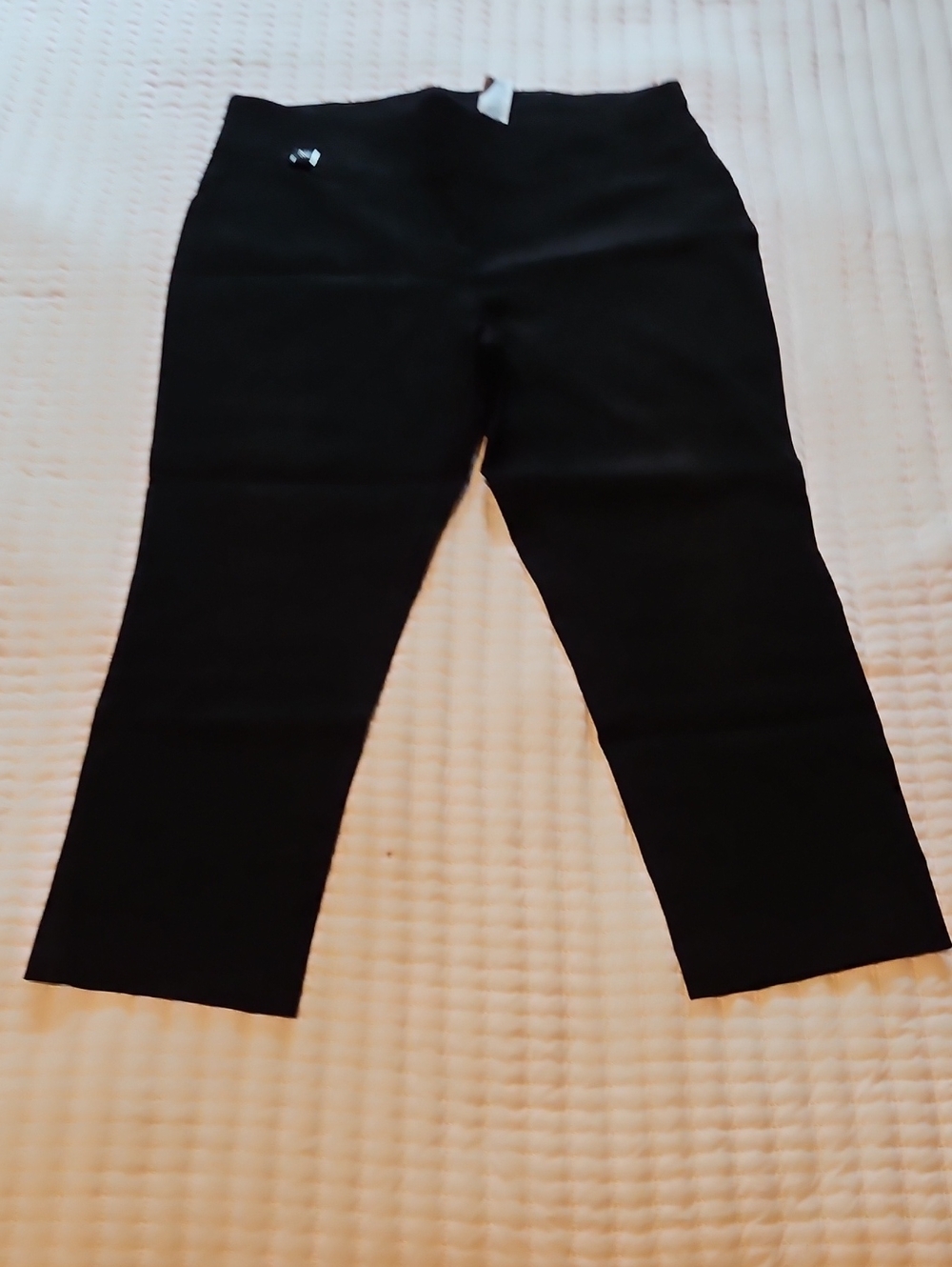 Rafaella Black Straight-Leg Chinos
